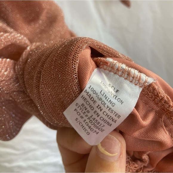 PRIVY long sleeve glitter mini dress in dusty mauve Size Small - Picture 13 of 16